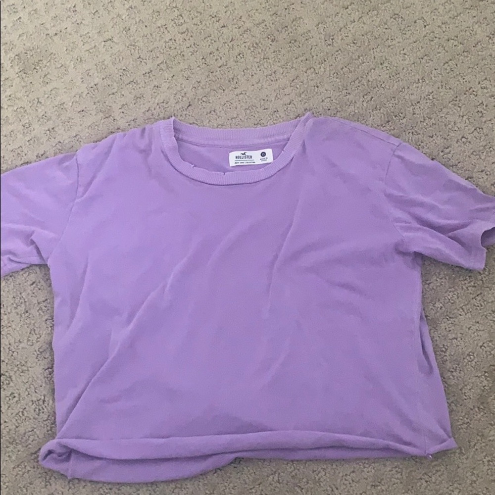 lilac purple hollister crop top